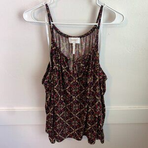 Laundry By Shelli Segal Multicolor Patterned Keyhole Sleeveless Blouse